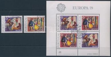 1979 Europa CEPT sor Mi 1441-1442 x + blokk Mi 27