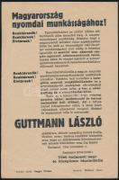1934 Bp., Magyarország nyomdai munkásságához szóló röplap + a Ceizek-Nyomda válasz-levelezőlapja