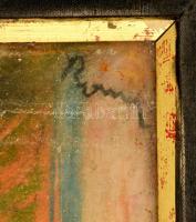 Rónai jelzéssel: Kerti asztaltársaság. Pasztell, papír, üvegezett keretben, 30×43 cm