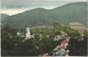 Szklenófürdő, Sklené Teplice; látkép, templom / general view, church (EK)