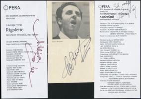 Opera műsorlapok aláírásokkal (Carlo Bergonzi, Miklósa Erika, stb.), 3 db