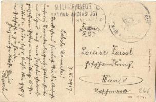 Kassa, Kosice; Megfigyelő Barakk Kórház. Természet után rajzolta Wolff János Gusztáv. Jenő Kemény ki...