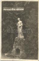 1926 Csízfürdő, Kúpele Ciz; szobor / statue. photo (fa)