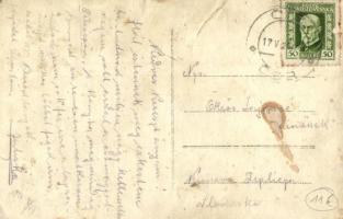 1926 Csízfürdő, Kúpele Ciz; szobor / statue. photo (fa)