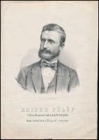 1866 Kaiser Fülöp, a bécsi Hesperus művészegylet igazgatója, 29×20 cm