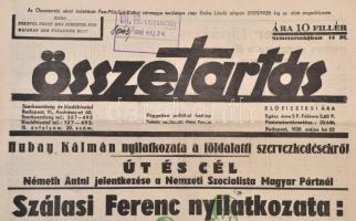 1938 az Összetartás nyilas hetilap 3. évfolyam 20. lapszáma