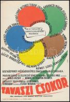 1957, 1959 A KISZ rendezvényeinek kisplakátja, 2 db (Rózsabál, Tavaszi Csokor), 24x17 cm