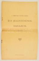 1902 A Temesvári Ügyvédi Kamara évi jelentésének tervezete. 12p.