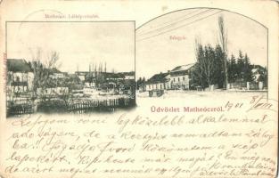 Mateóc, Matheócz, Matejovce; látkép, Bőrgyár. Kiadó Bergh Géza / general view, tannery, leather factory (EK)
