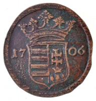 1706. X Poltura Cu II. Rákóczi Ferenc (8,4g) T:2,2- patina Huszár: 1535., Unger II.: 1133.a
