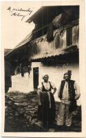 35 db régi felvidéki, szlovák folklór képeslap, népviselet. Fényképezte Karel Plicka / 35 pre-1945 S...
