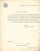 1937 Fabinyi Tihamér pénzügyminiszter aláírása