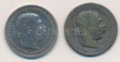 Ausztria 1893-1894. 1K Ag "Ferenc József" (2xklf) T:3 Austria 1893-1894. 1 Corona Ag "...