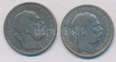 1893KB-1894KB 1K Ag "Ferenc József" (2x) T:3
Adamo K5