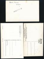 cca 1961 Honthy Hanna (1893-1978) színésznő, 1 db fotó, 2 db fotólap, különböző méretben