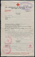 1941, 1946 Vöröskeresztes érdeklődő papírok, 2 db