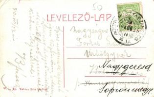 Adony-Pusztaszabolcs, Takács Béla vasúti vendéglője, étterem. W. L. Bp. Takács Béla saját kiadása (E...