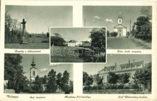 Velence, Meszlényi-Wenckheim kastély, Kőkereszt, Gróf Wickenburg kastély, Római katolikus templom, Református templom