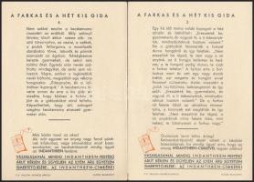 "A farkas és a hét kis gida", 2 db Indathren reklámlap