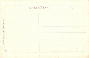 Cegléd, Árpád tér, Református templom, Kohn Ernő, Schwartz üzlete. W. L. Bp. 51