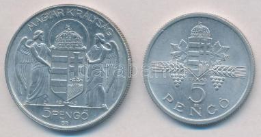 1943. 5P Al "Horthy Miklós születésének 75. évfordulója" + 1945. 5P Al "Parlament&quo...