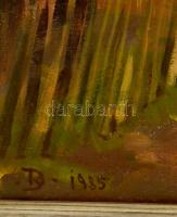 K.D. jelzéssel: Hazafelé. Olaj, vászon, keretben, 50×70 cm