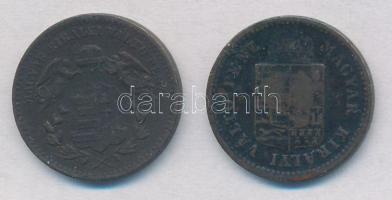 1869KB 1kr Cu "Angyalos címer" + 1885KB 1kr Cu "Középcímer" T:2,2-,3
Adamo M4.1