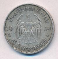Német Harmadik Birodalom 1934J 5M Ag "Náci hatalom első évfordulója" T:2,2-
German Third ...