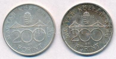 1994. 200Ft Ag "Deák" (2x) T:2 patina