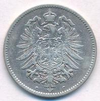 Német Birodalom 1875C 1M Ag T:3 
German Empire 1875C 1 Mark Ag C:F