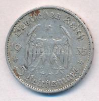 Német Harmadik Birodalom 1935D 5M Ag "Náci hatalom első évfordulója" T:2,2-
German Third ...