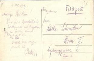 Kolozsborsa, Borsa; utcakép, katonák / Strassenbild / street view, soldiers + K.u.K. Feldpost (EB)