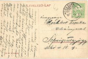 Csernátfalu, Cernatu (Négyfalu, Sacele); Piac. W. L. (?) 250. St. K. kiadása / market square (EK)