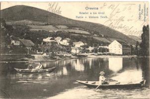 Oravicabánya, Oravita; Részlet a kis tóról, csónakázók. Kiadja Weisz Félix / Partie v. kleinen Teich / lake, rowing boats (EK)