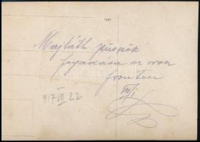 1917 Majláth Gusztáv (1864-1940) püspök az orosz fronton, hátoldalon feliratozott fotó, 11,5×8 cm