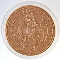 DN Történelmi aranypénzek - Rudolf 10 dukát, 1603 aranyozott Cu-Ni utánveret COPY beütéssel (38,61mm) T:1