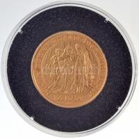 1907. 100K "Ferenc József Megkoronázásának Negyvenedik Évfordulójára" aranyozott fém utánv...