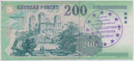 2001. 200Ft "FA" rajta hamis? "Sopron Európában, Európa Sopronban - St. Margarethen-S...