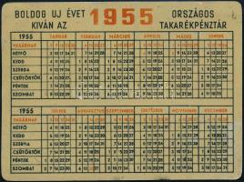 1955 Reklámos fém kártyanaptár