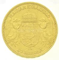 1893KB 20K Au "Ferenc József" Körmöcbánya (6,76g/0.900) T:2  Hungary 1893KB 20 Korona Au &...