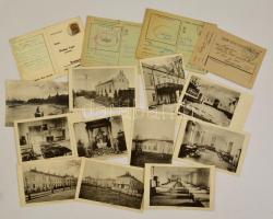 Vegyes papírrégiség tétel, közte militária is: tábori posta (első és második vh.), légi posta, okmán...