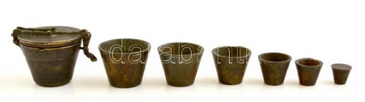 6 darabos régi fém latmérő