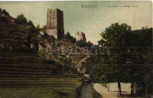 Brassó, Kronstadt, Brasov; Schwarzer und weisser Turm / Fekete és Fehér torony. H. Zeidner kiadása / towers (EK)