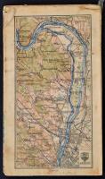 cca 1929 Vízisporttérképek: 5. sz., Duna Budapest-Vác, 33 km,1:25.000, Bp. M. Kir. Állami Térképésze...