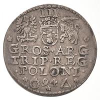 Lengyel Királyság 1594. 3Gr Ag "III. Zsigmond" Malbork (2,34g) T:2
Poland 1594. 3 Grossus...
