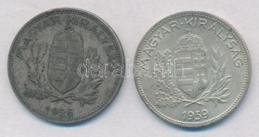 1926. 1P Ag + 1939. 1P Ag T:2-,2 ph