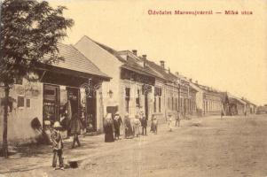 Marosújvár, Ocna Mures; Mikó utca, üzletek. W. L. 1595. (hibásan 1995.)  / street view, shops (EK)