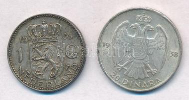 Vegyes: Hollandia 1956. 1G Ag "Julianna" + Jugoszlávia 1938. 20D Ag "II. Péter" ...