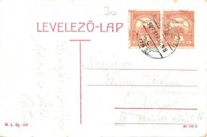 Lugos, Lugoj; látkép, híd, templom. W. L. Bp. 153. / general view, bridge, church (apró szakadás / t...