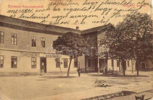 Petrozsény, Petrosani; Wagner szálloda és kávéház. W. L. 1680. / Hotel and Café Wagner (kopott sarkak / worn corners)